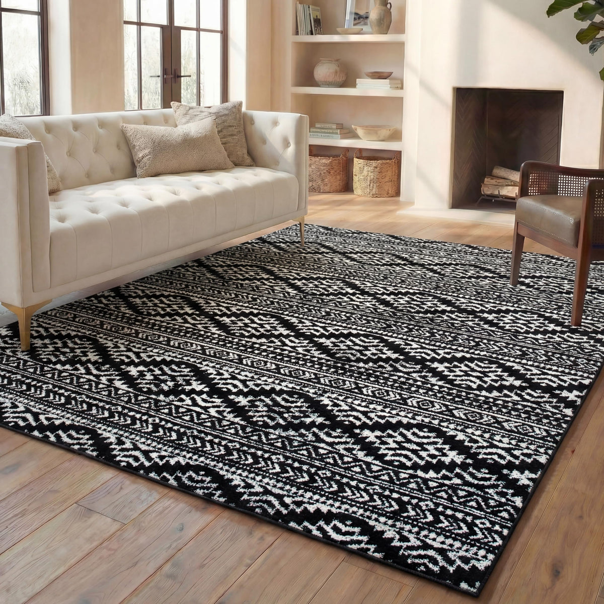 SAFAVIEH Tulum Area Rug 8x10, Large Ivory & Grey TUL272A
