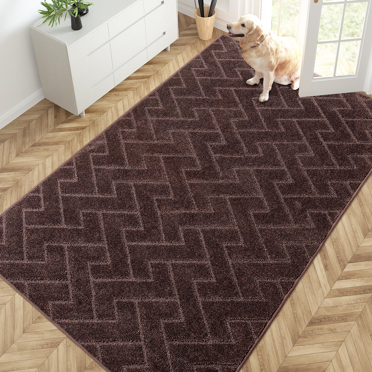 PURRUGS Dirt Trapping Door Mat Indoor Entrance, 20" x 31.5", Grey