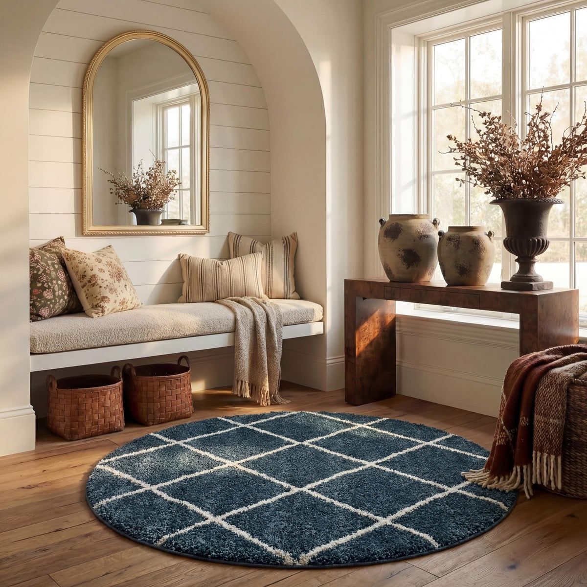 SAFAVIEH Hudson Shag Accent Rug 3'x5', Soft Plush Grey & Beige SGH281J