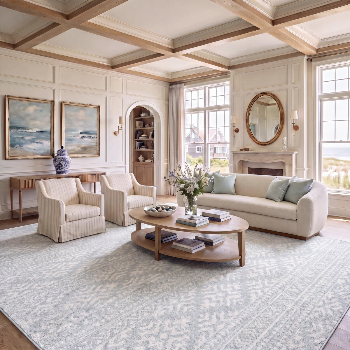 SAFAVIEH Tulum Area Rug 8x10, Large Ivory & Grey TUL272A