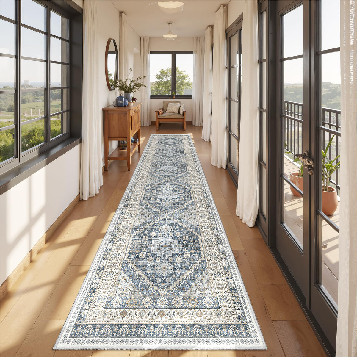 4x6 Area Rugs for Living Room, Non Slip Rugs for Bedroom, Beige