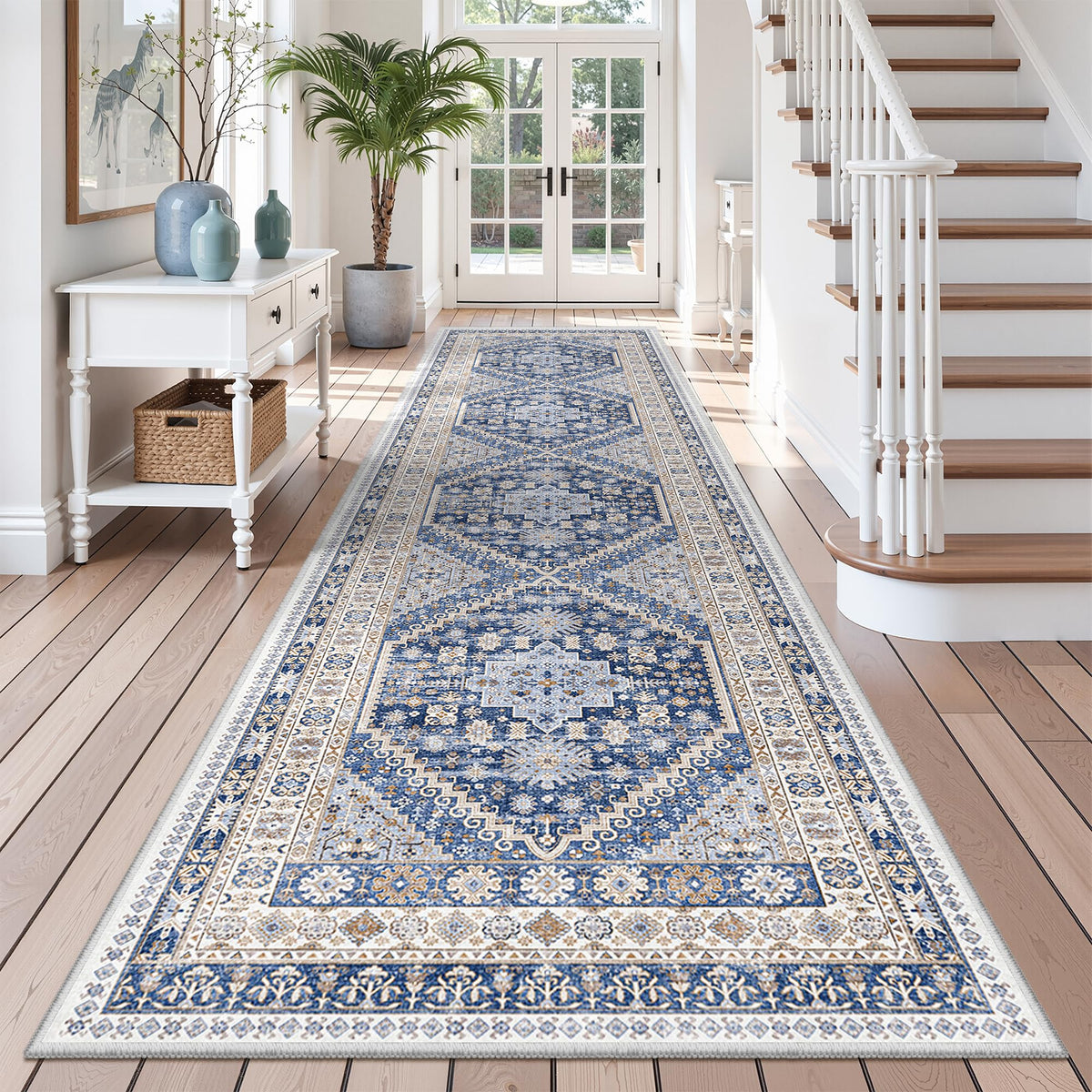 zesthome 5x7 Area Rugs for Living Room,Large Washable Rug,Orange
