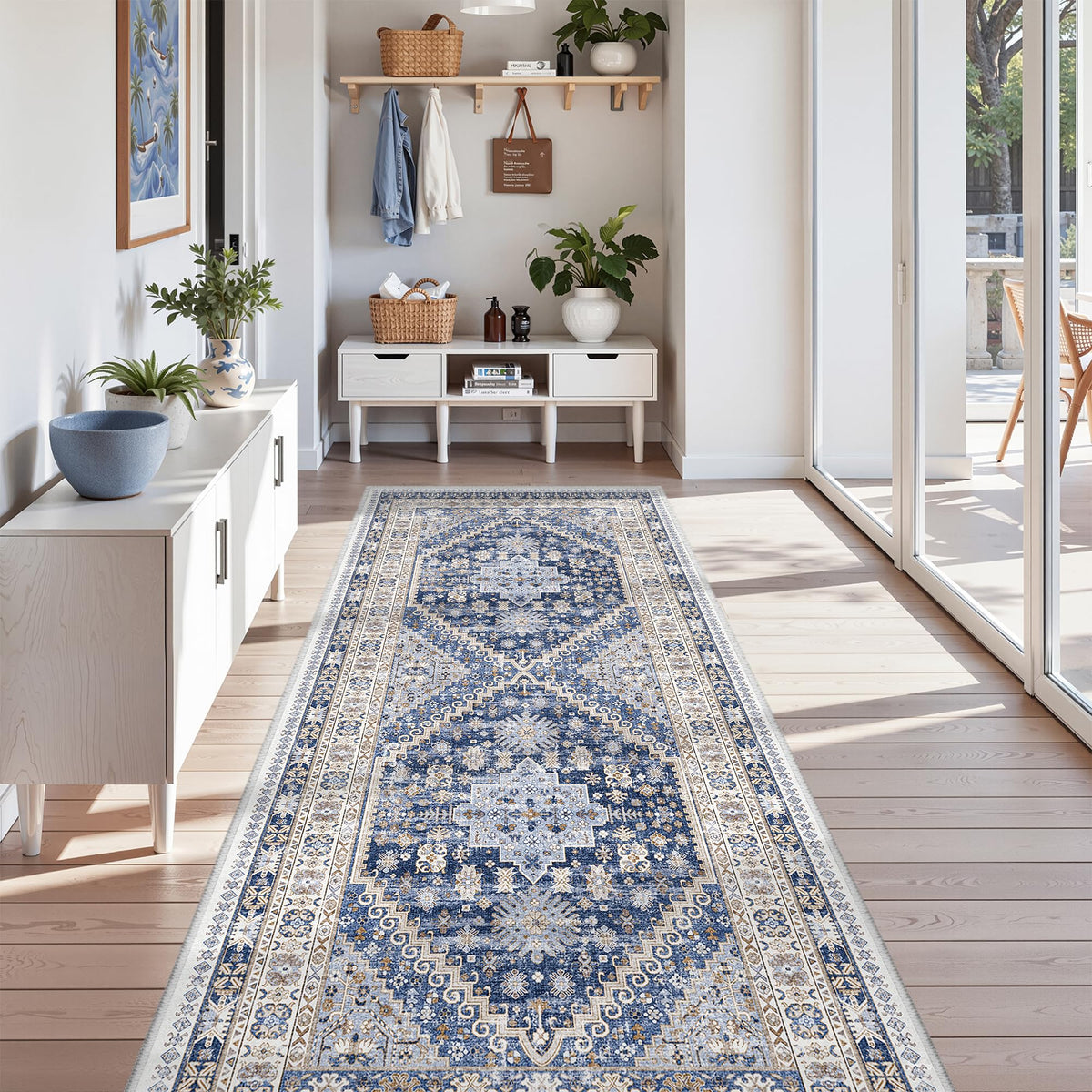 zesthome 5x7 Area Rugs for Living Room,Large Washable Rug,Orange