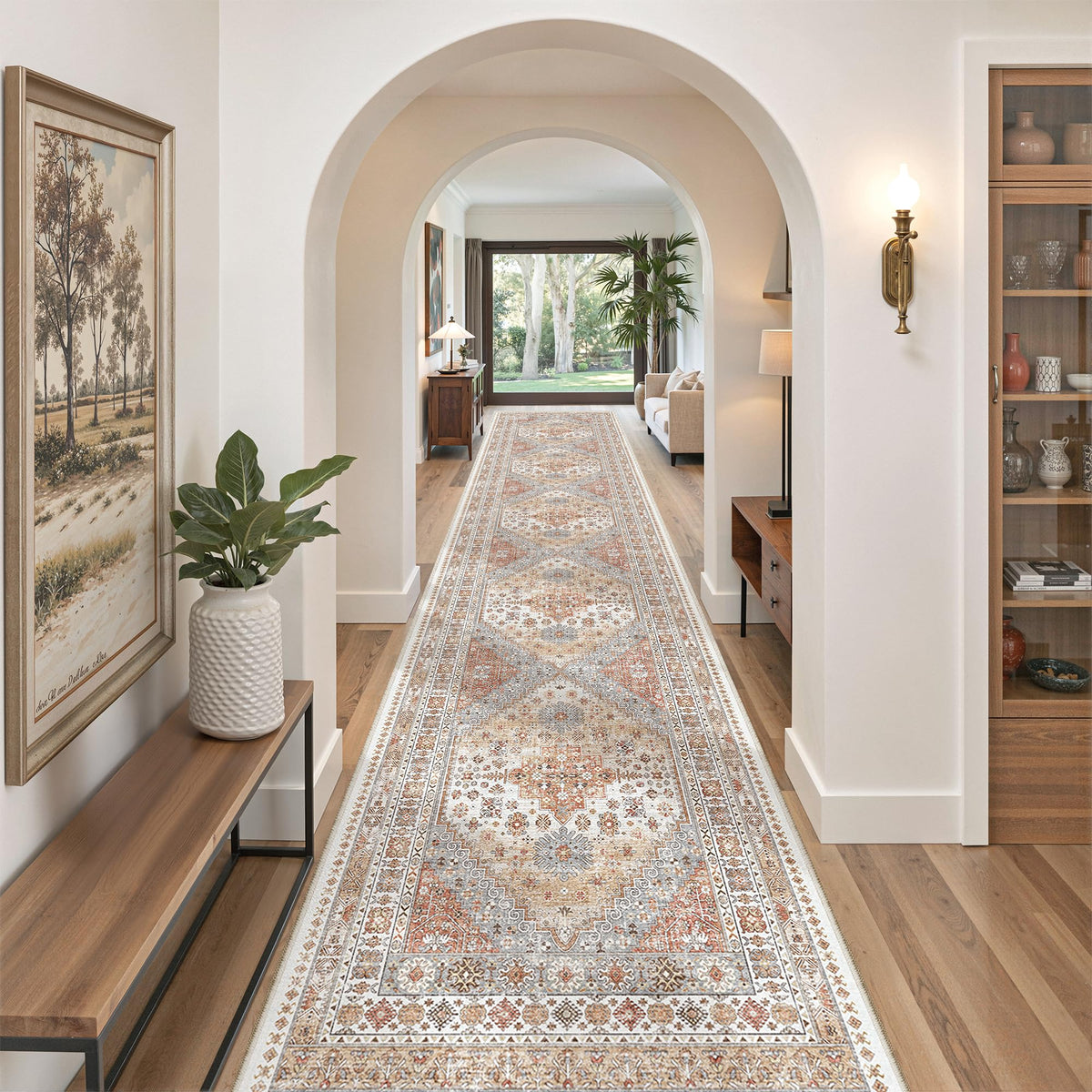 zesthome 5x7 Area Rugs for Living Room,Large Washable Rug,Orange