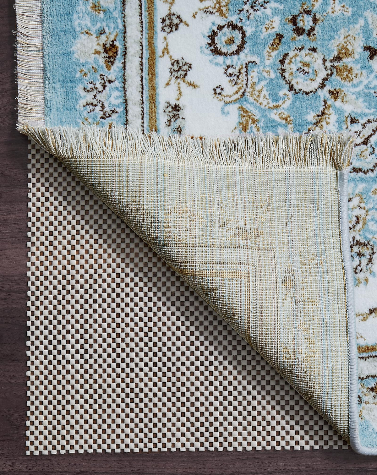 Veken Non Slip Rug Pad Gripper for Hardwood Floors, Strong Anti Slip and Skid Mat, Keep Rugs Safe and in Place for Tile, Carpet Liner Grippers Under Area Rugs, 2x3 Ft Pads