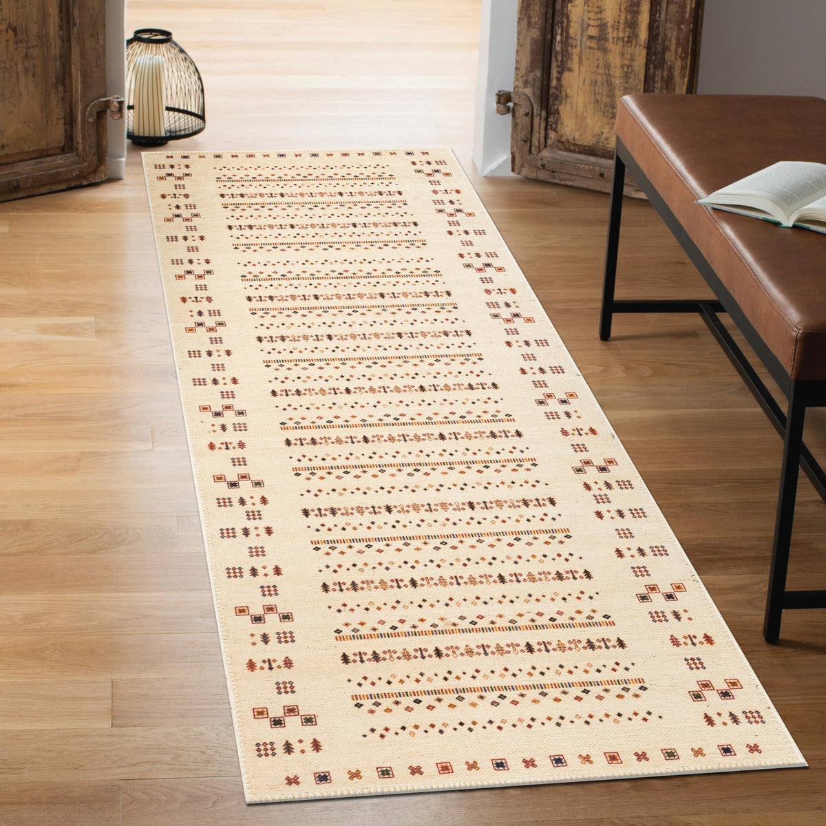 Keen Home Design Vintage Washable Entryway Rug, Non-Slip Low Pile, 3x5