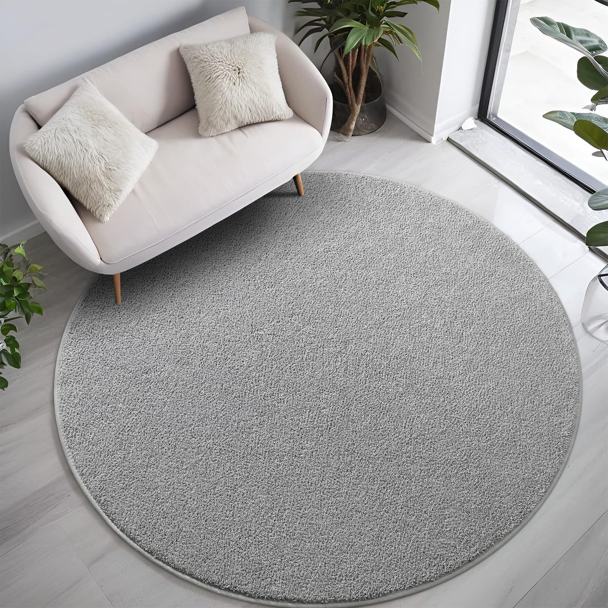 4x6 Grey Area Rug Modern Aesthetic Minimalist