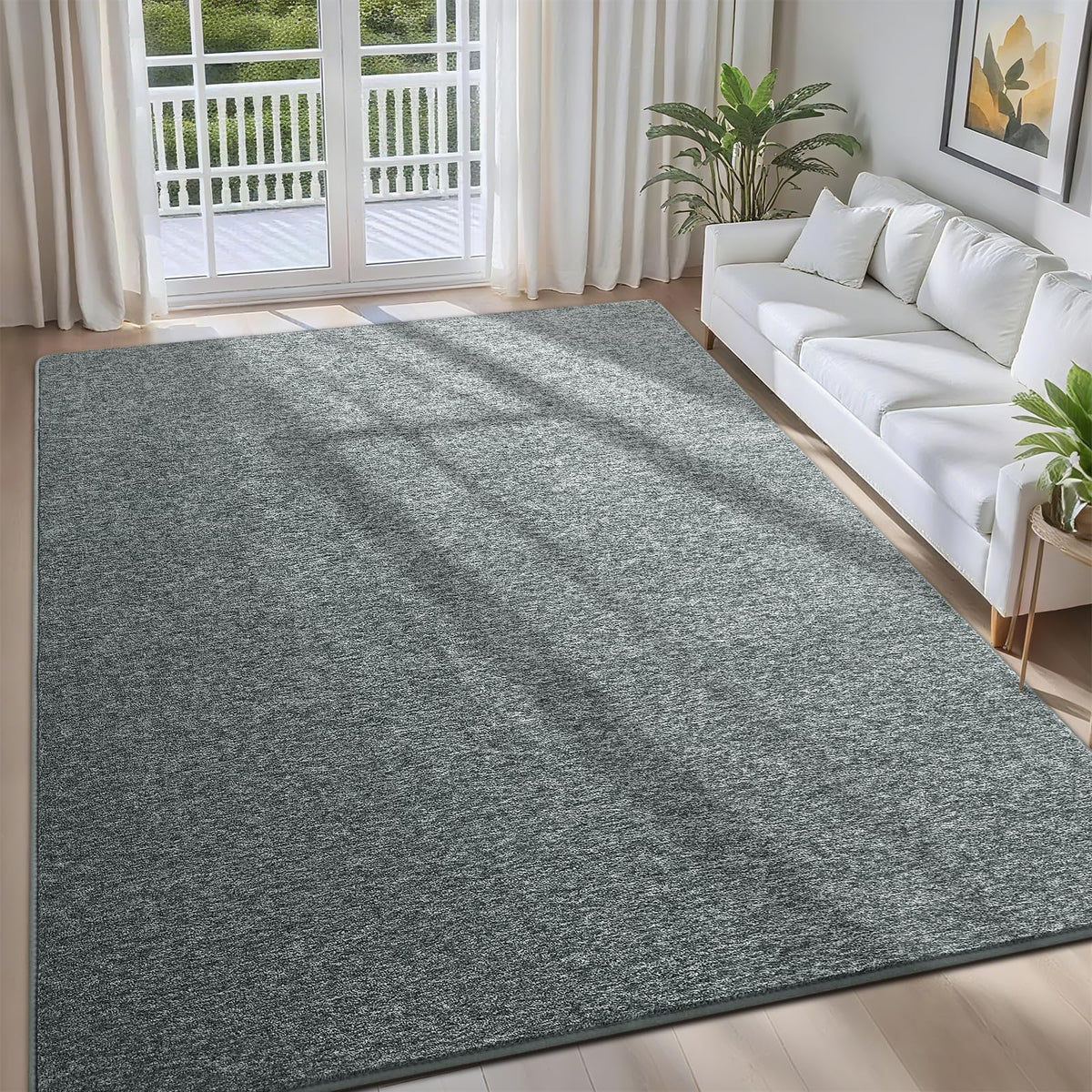 4x6 Grey Area Rug Modern Aesthetic Minimalist