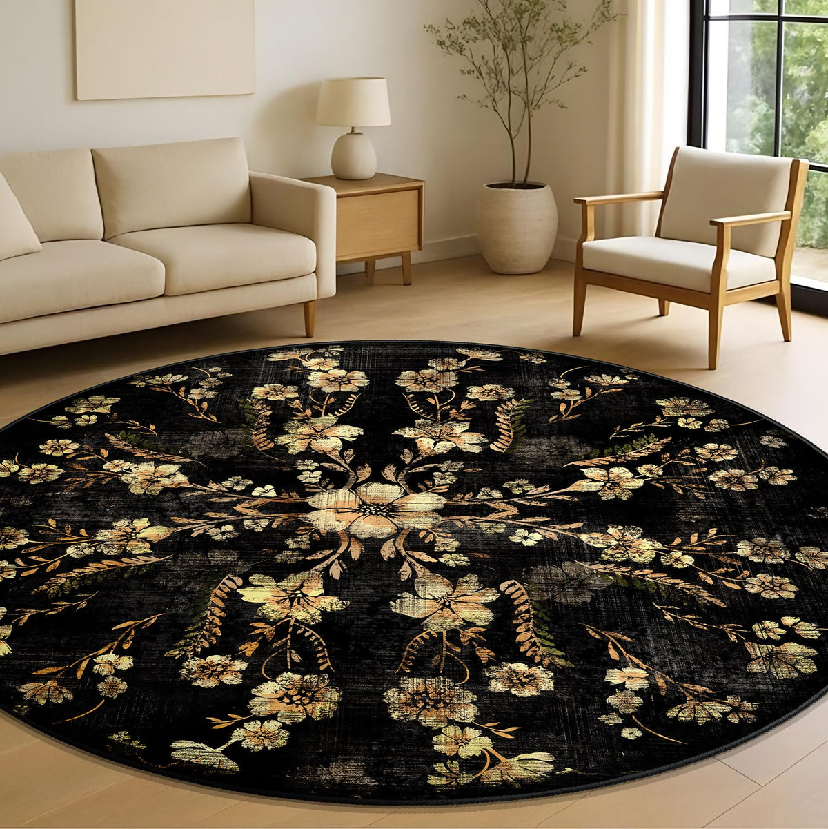 Beige Rug 3x5 Washable Area Rugs for Bedroom Living Room Kitchen Entryway Bedside,Small Modern Marble Abstract Non Slip Carpet