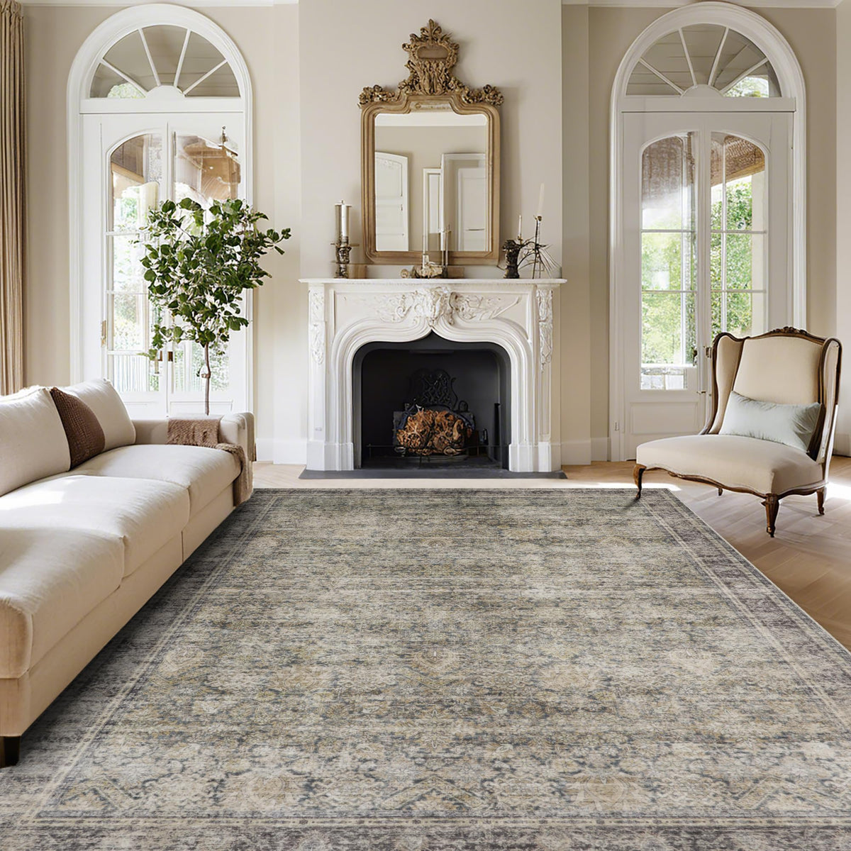 Washable Rugs 8x10 Area Rugs for Living Room,Bedroom,Dining Room Carpet