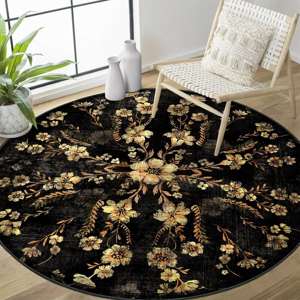 Beige Rug 3x5 Washable Area Rugs for Bedroom Living Room Kitchen Entryway Bedside,Small Modern Marble Abstract Non Slip Carpet