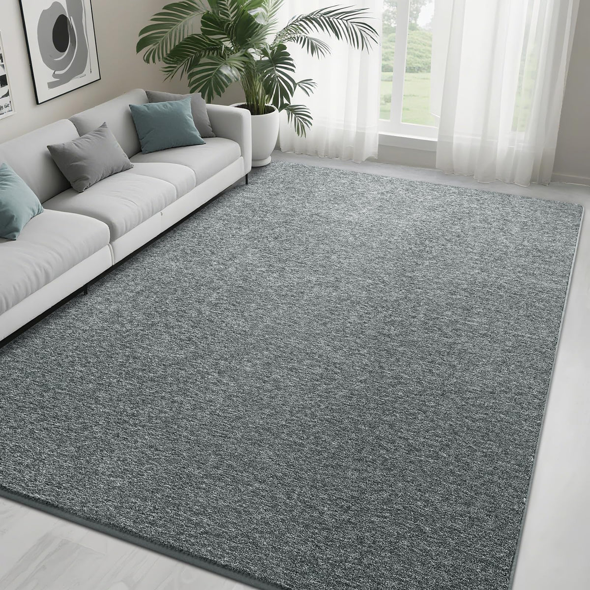 4x6 Grey Area Rug Modern Aesthetic Minimalist