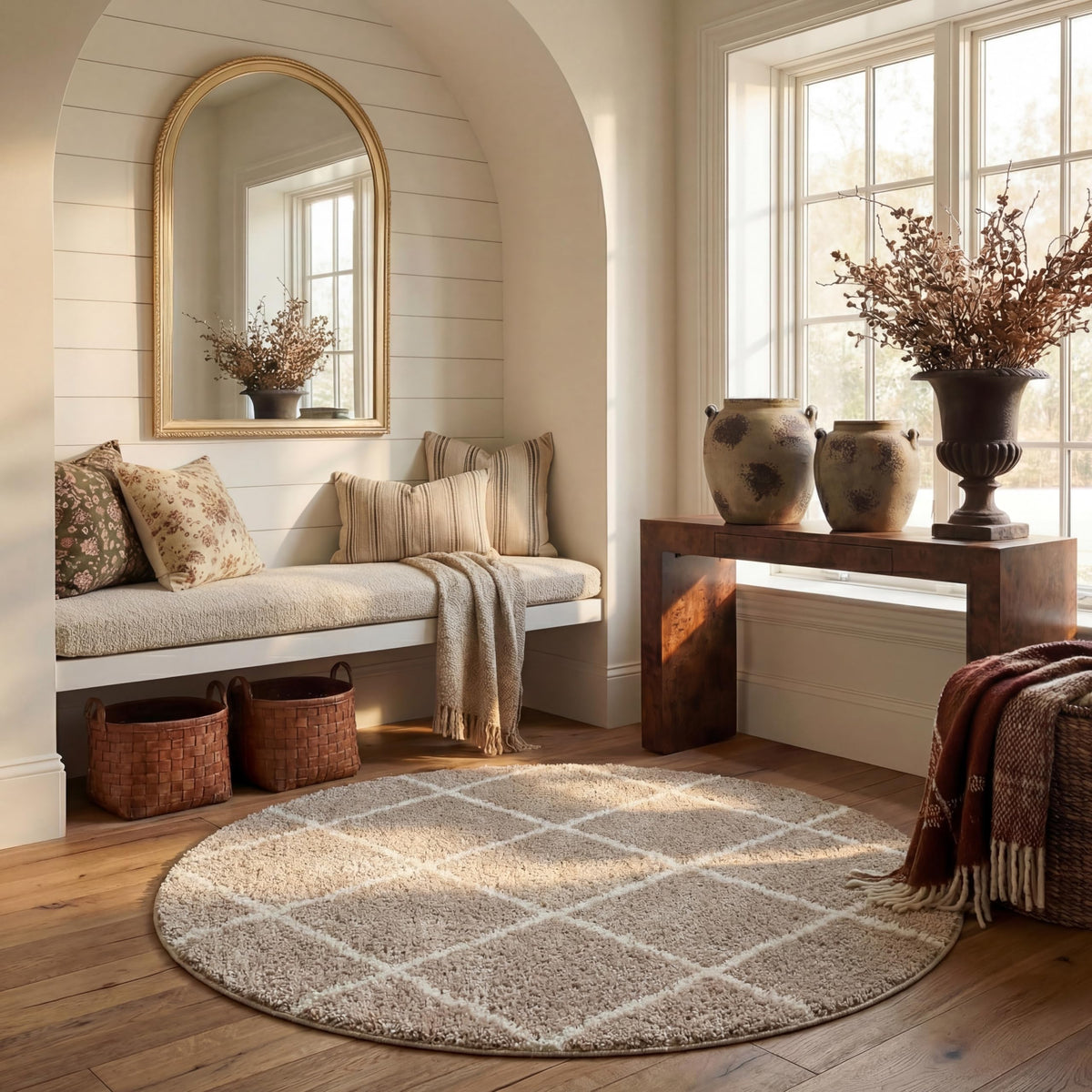 SAFAVIEH Hudson Shag Accent Rug 3'x5', Soft Plush Grey & Beige SGH281J