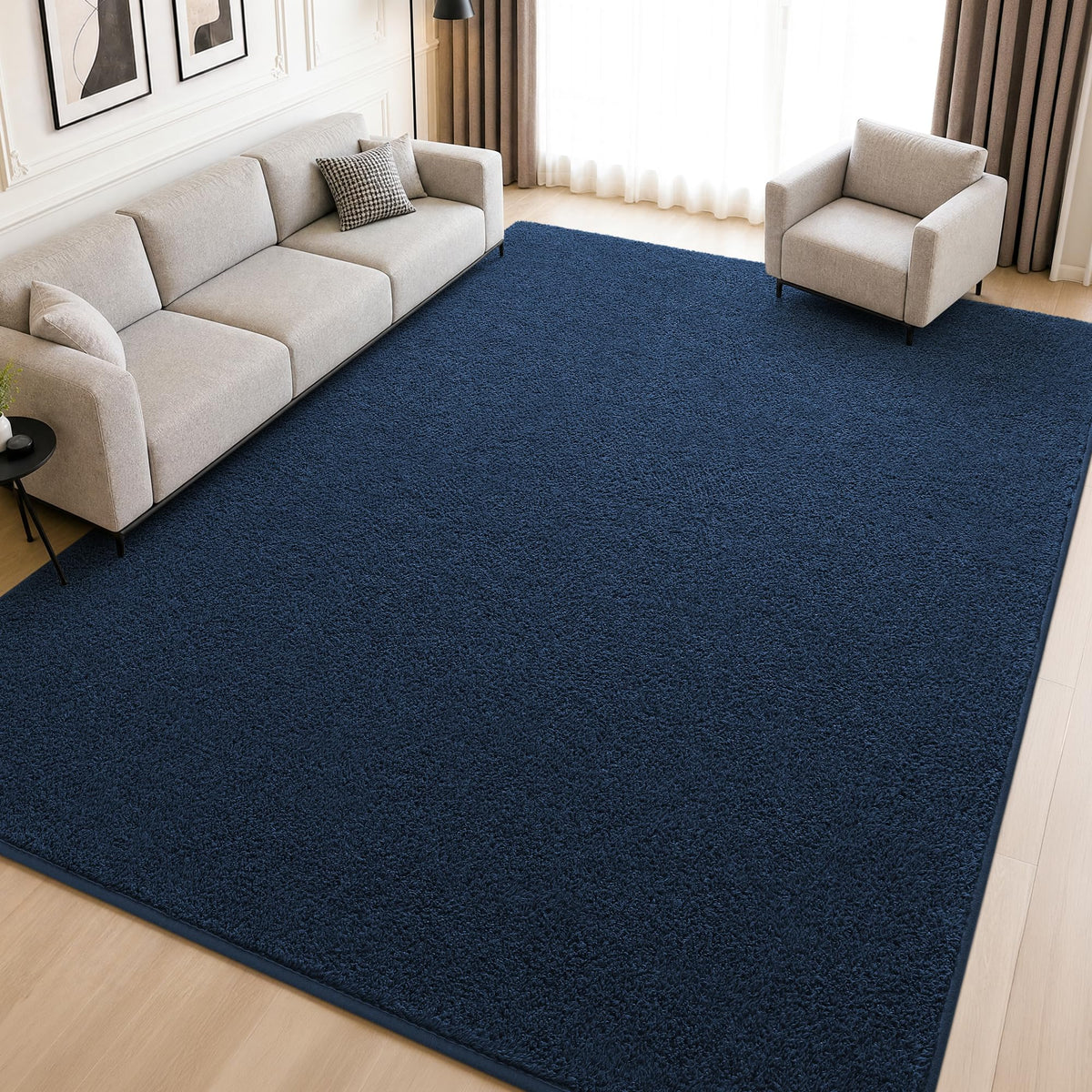 Foxmas 4x6 Dark Grey Modern Minimalist Area Rugs