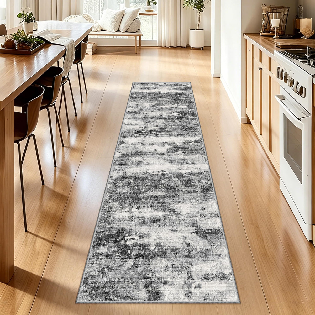 5x7 Area Rugs - Ultra-Thin Washble Rugs,Non-Slip Low Pile Abstract Print Rugs for Living Room,Home Office Decor,Stain Resistant Machine Washable Area Rug