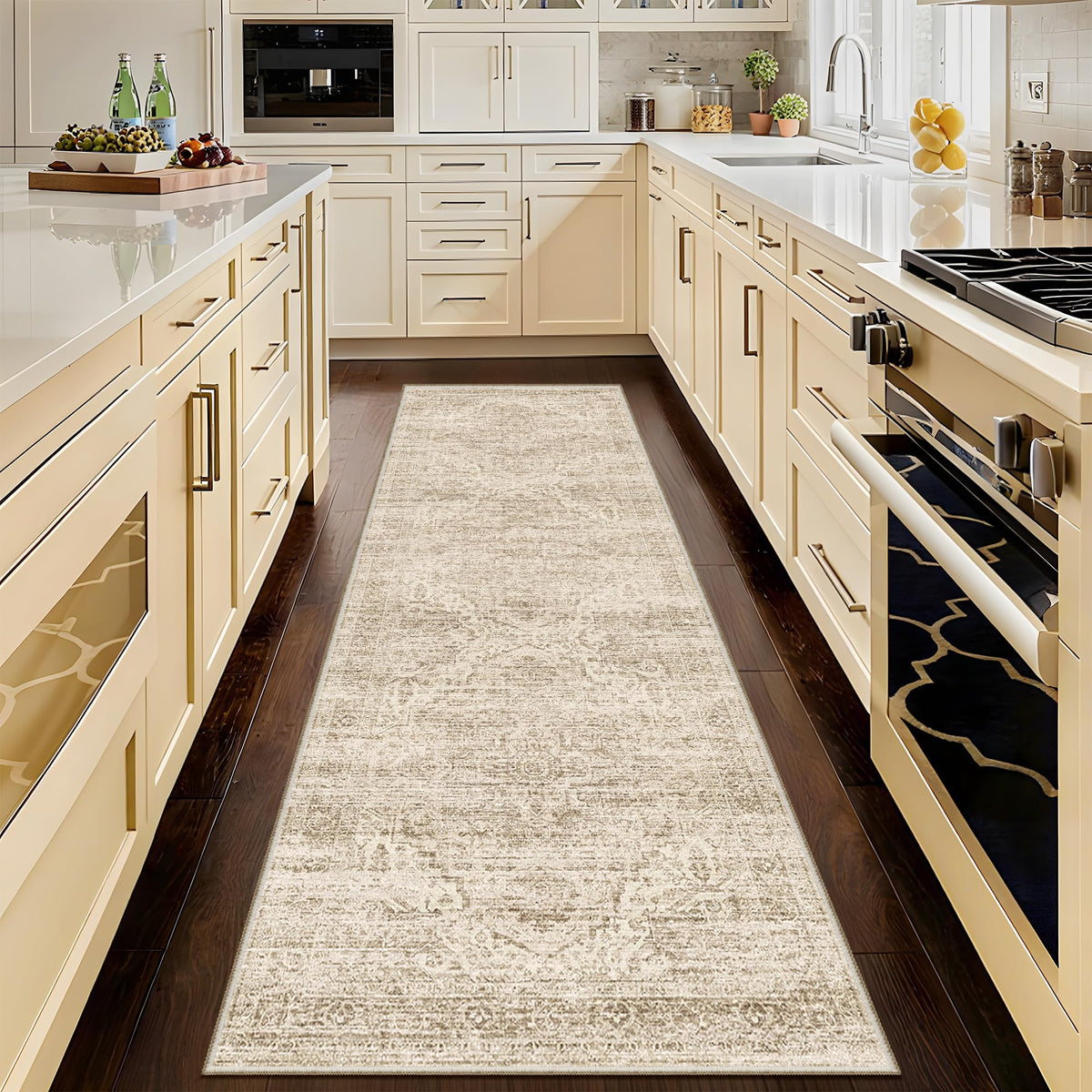 5x7 Area Rugs - Ultra-Thin Washble Rugs,Non-Slip Low Pile Abstract Print Rugs for Living Room,Home Office Decor,Stain Resistant Machine Washable Area Rug