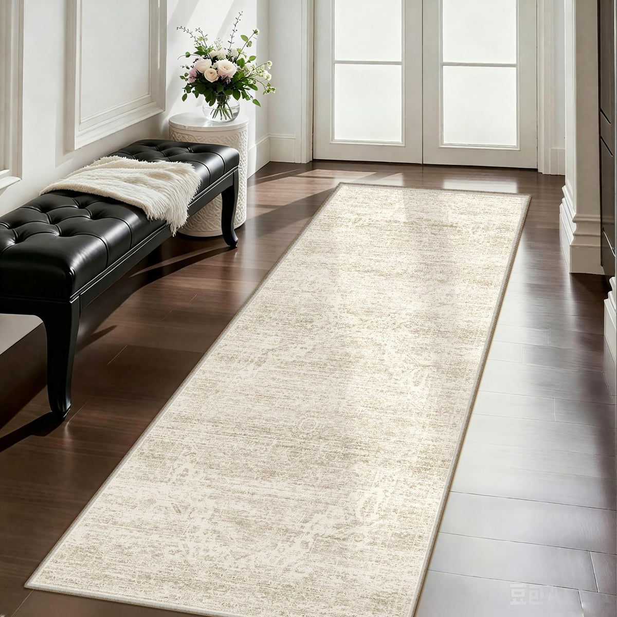 5x7 Area Rugs - Ultra-Thin Washble Rugs,Non-Slip Low Pile Abstract Print Rugs for Living Room,Home Office Decor,Stain Resistant Machine Washable Area Rug