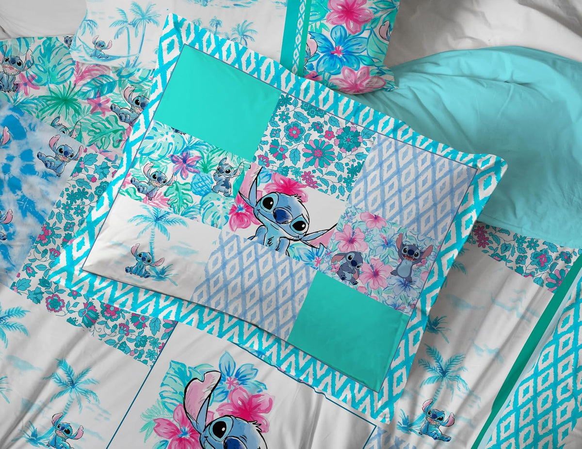 Disney Lilo and Stitch Full Size Comforter Set 7 Piece Bedding, Multi
