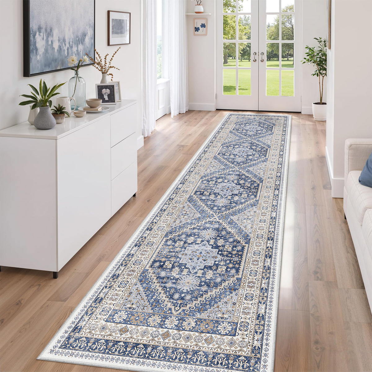 zesthome 5x7 Area Rugs for Living Room,Large Washable Rug,Orange