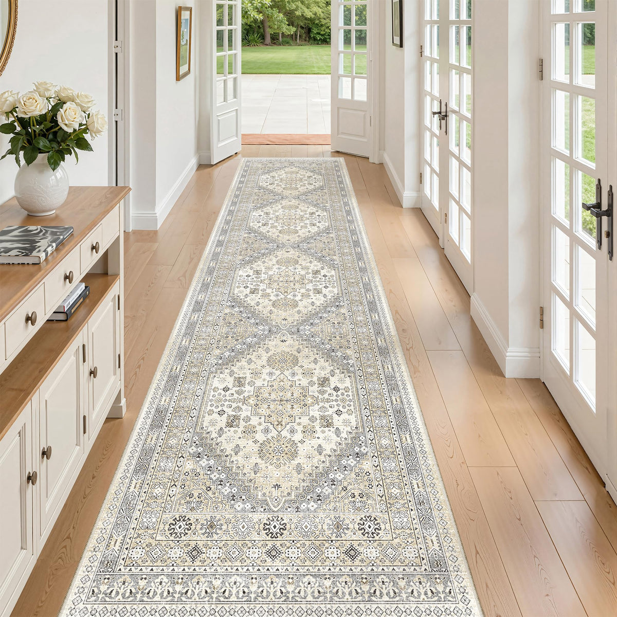 zesthome 5x7 Area Rugs for Living Room,Large Washable Rug,Orange
