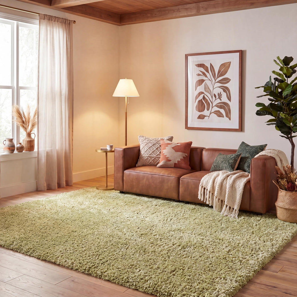 SAFAVIEH Area Rug 4x6 - California Shag Collection - Ivory, Non-Shedding & Easy to Clean, Ultra Plush Thick Pile, Ideal for Living Room, Bedroom, Dining Space (SG151-1212)