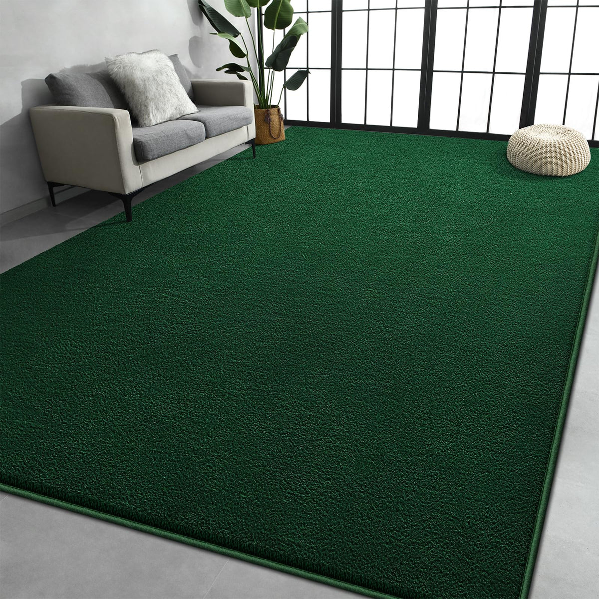Large Area Rugs for Living Room Bedroom, Minimalist Modern Shag Rug, Soft
