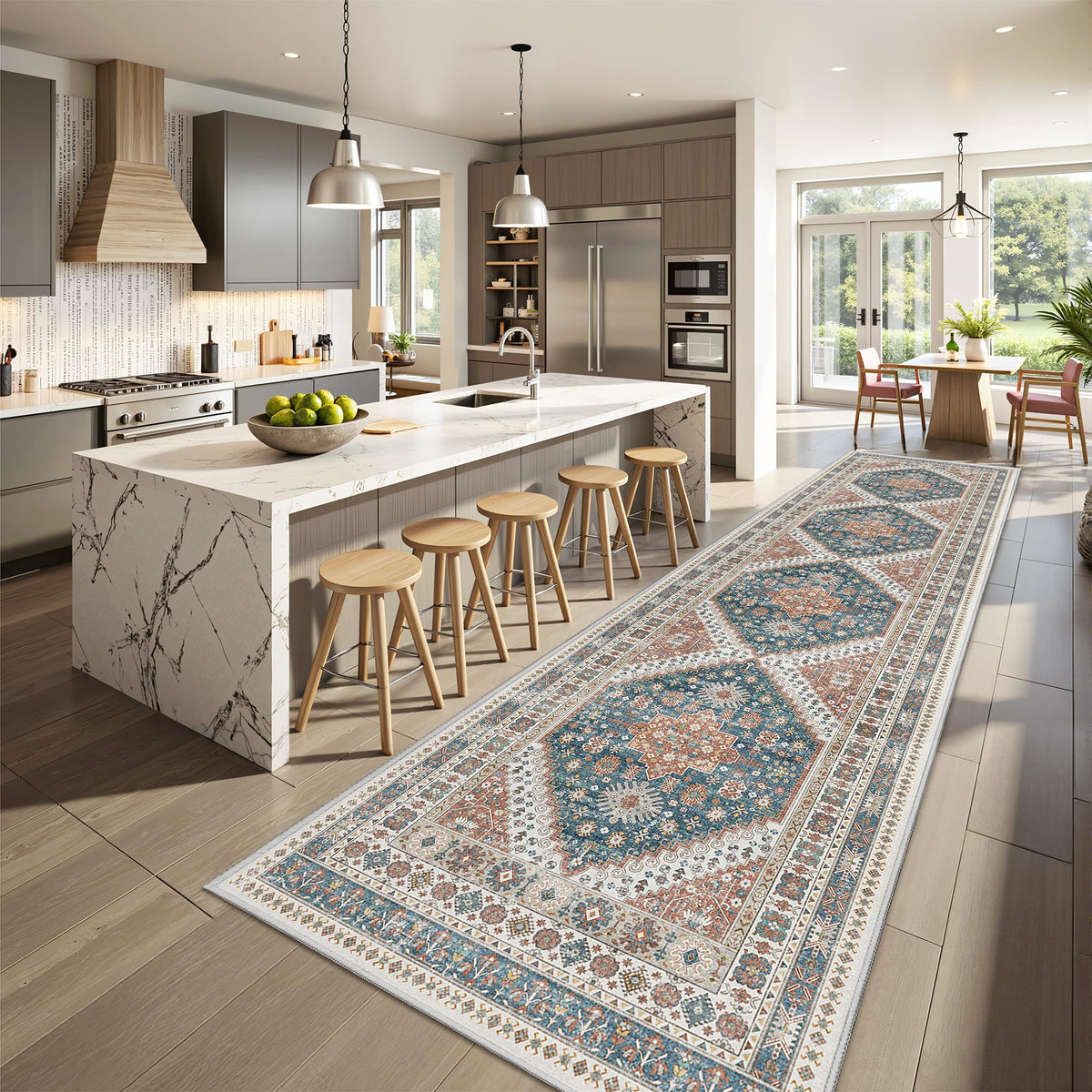 4x6 Area Rugs for Living Room, Non Slip Rugs for Bedroom, Beige