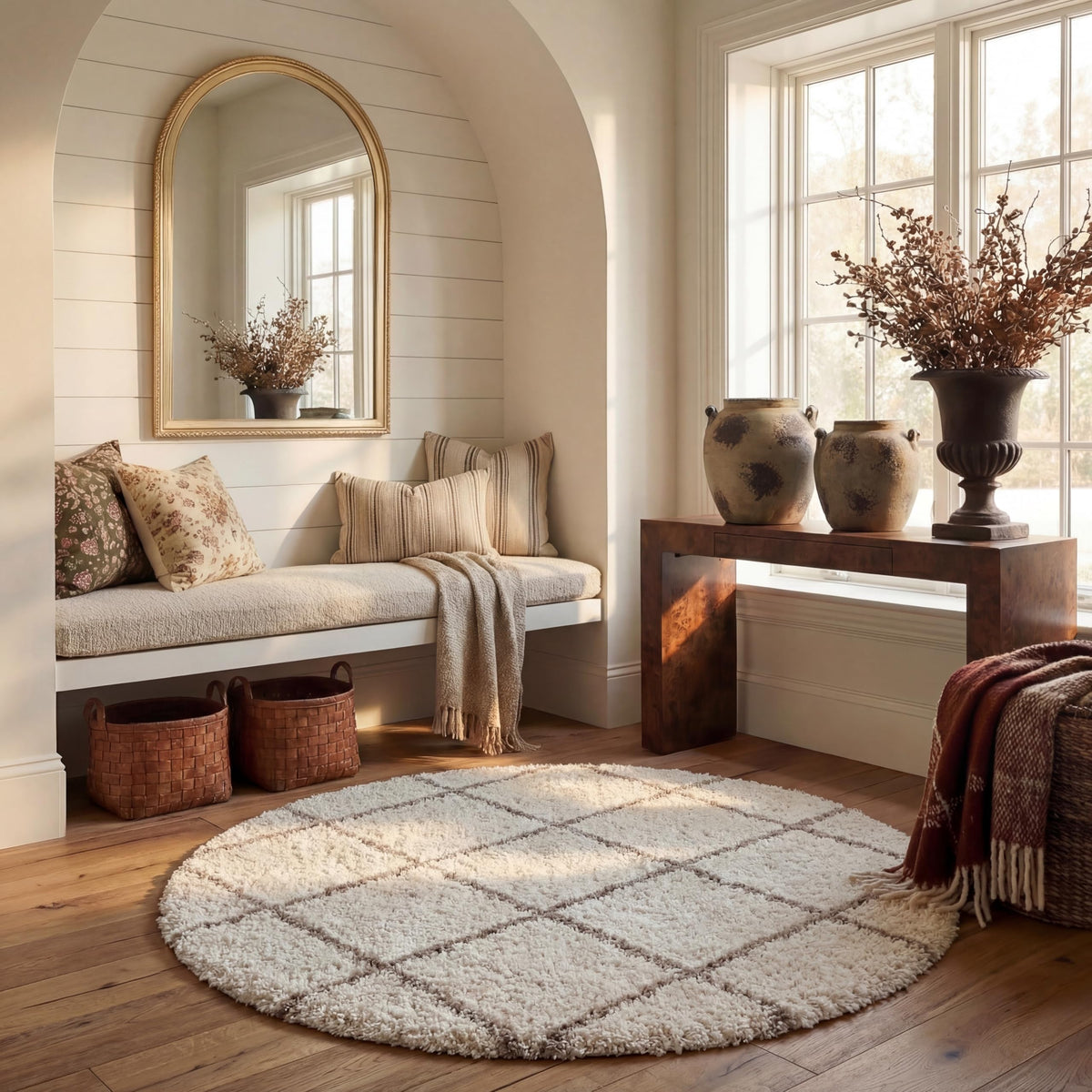 SAFAVIEH Hudson Shag Accent Rug 3'x5', Soft Plush Grey & Beige SGH281J