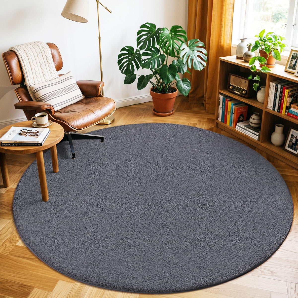 4x6 Black Area Rugs for Living Room, Non-Shedding Memory Foam Carpet