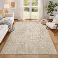 RUGIXE 5x7 ft Beige Washable Area Rug for Living Room,Vintage Boho,Non Slip