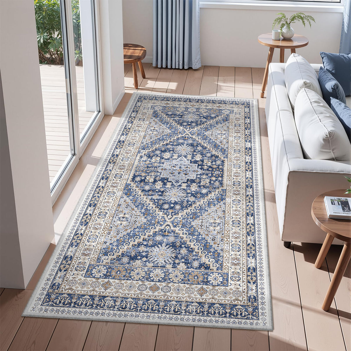 zesthome 5x7 Area Rugs for Living Room,Large Washable Rug,Orange