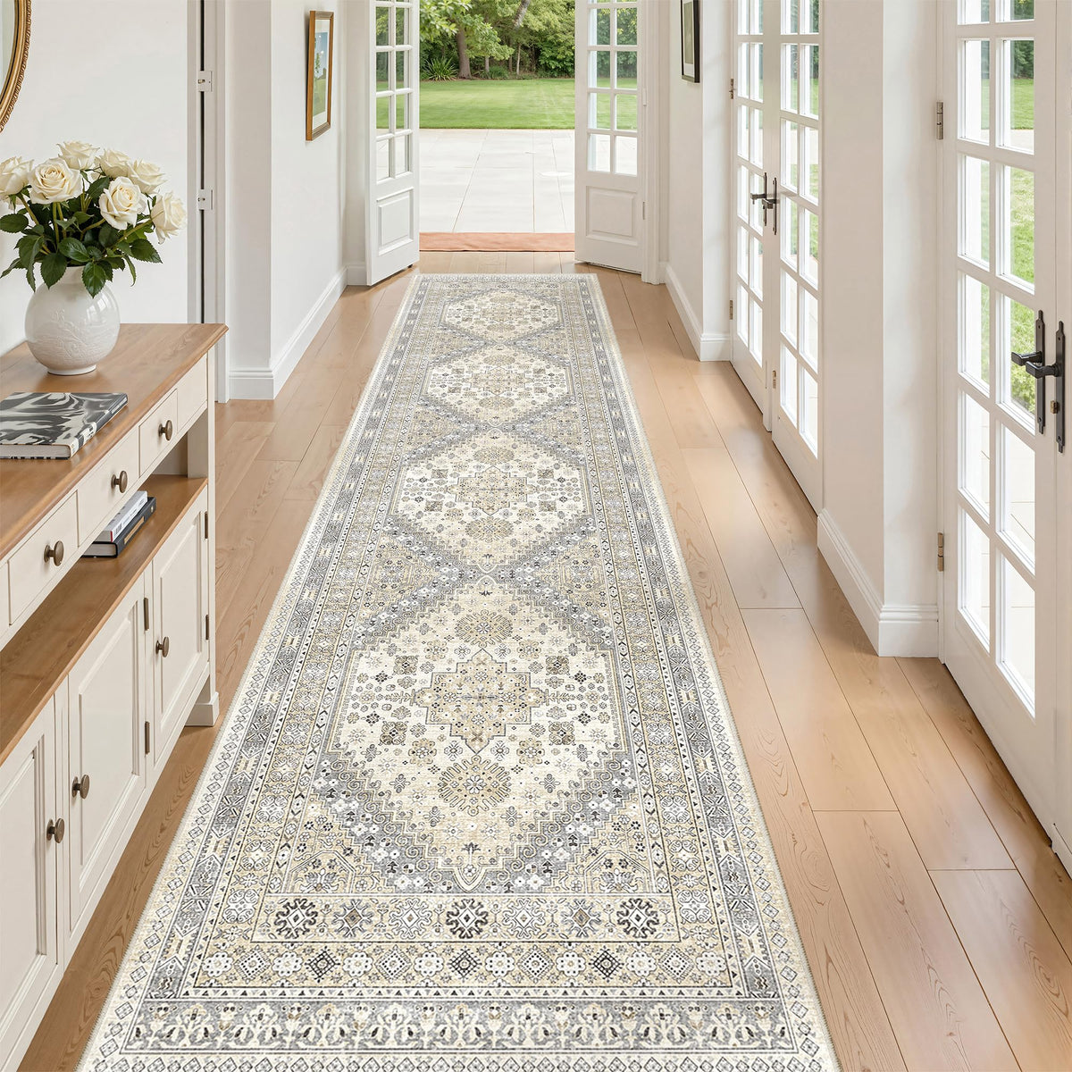 zesthome 5x7 Area Rugs for Living Room,Large Washable Rug,Orange