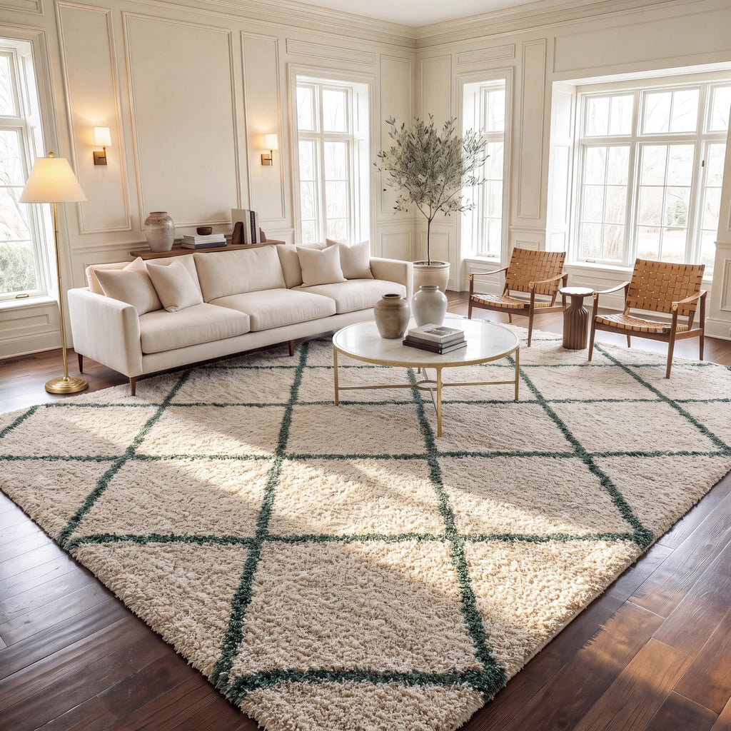 SAFAVIEH Hudson Shag Accent Rug 3'x5', Soft Plush Grey & Beige SGH281J
