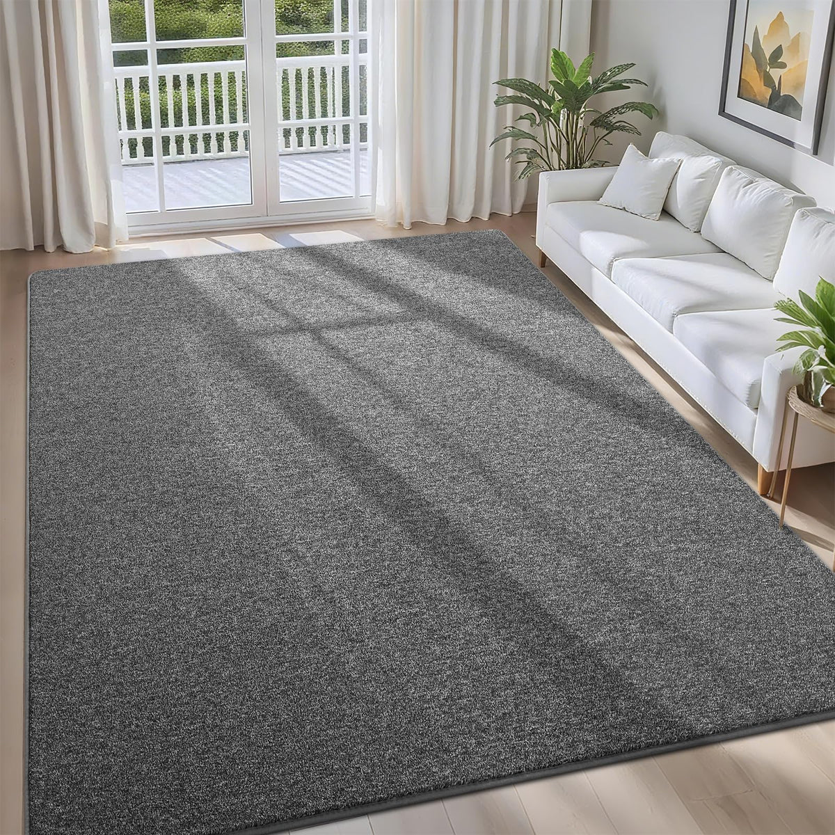 4x6 Grey Area Rug Modern Aesthetic Minimalist