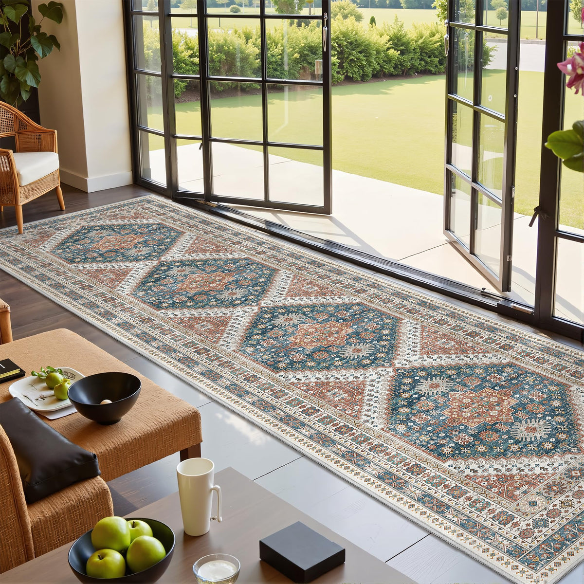 4x6 Area Rugs for Living Room, Non Slip Rugs for Bedroom, Beige