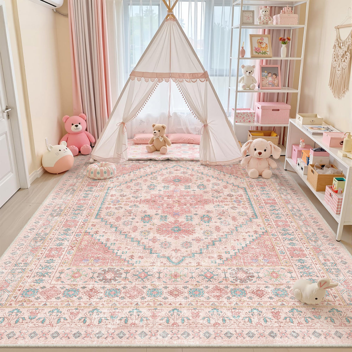 zesthome 5x7 Area Rugs for Living Room,Large Washable Rug,Orange