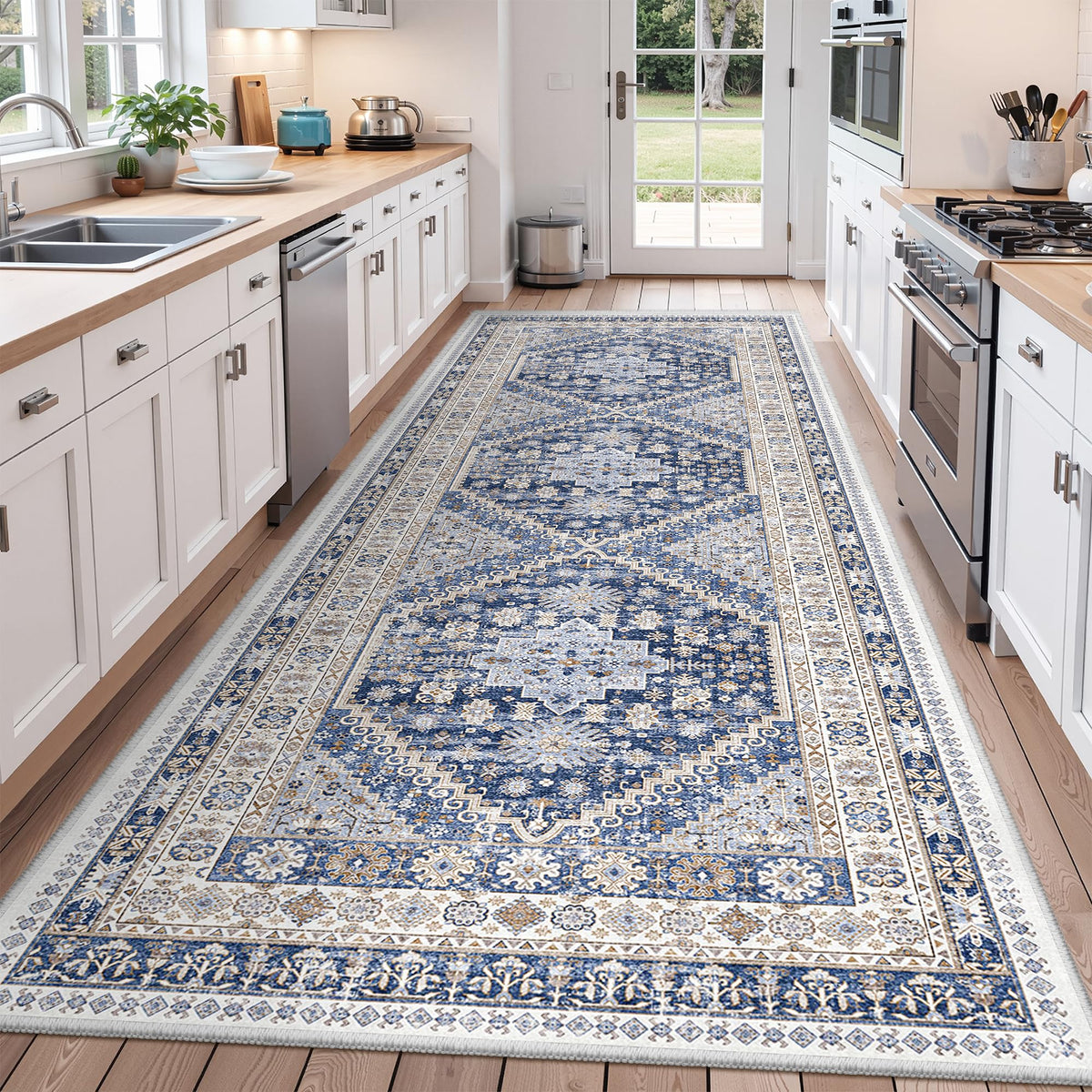 zesthome 5x7 Area Rugs for Living Room,Large Washable Rug,Orange