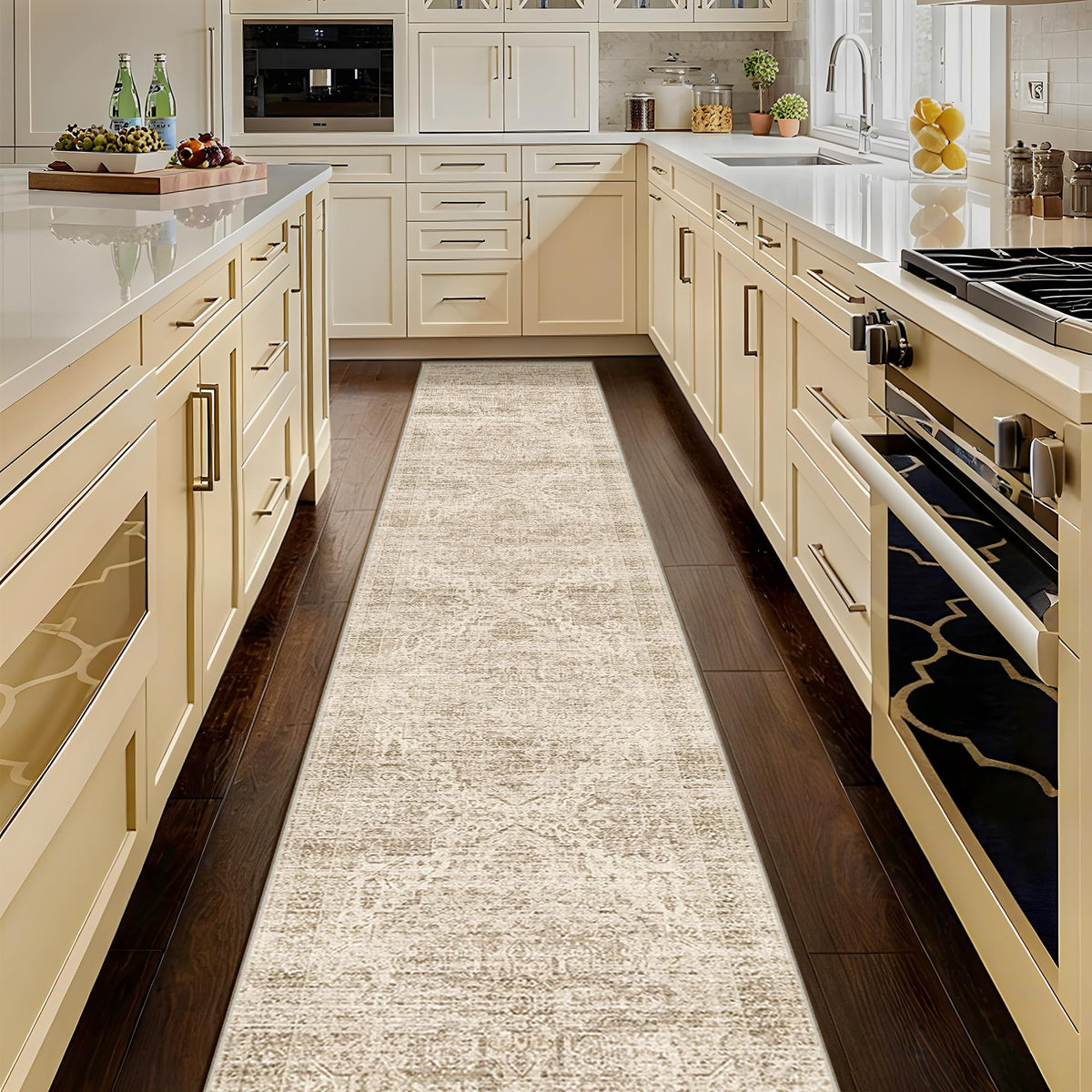 5x7 Area Rugs - Ultra-Thin Washble Rugs,Non-Slip Low Pile Abstract Print Rugs for Living Room,Home Office Decor,Stain Resistant Machine Washable Area Rug