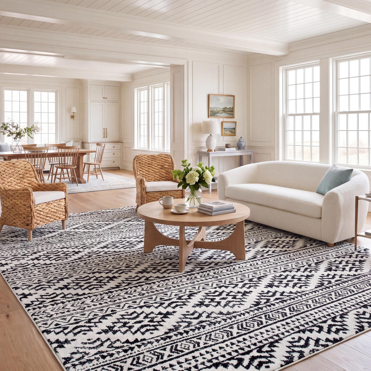 SAFAVIEH Tulum Area Rug 8x10, Large Ivory & Grey TUL272A