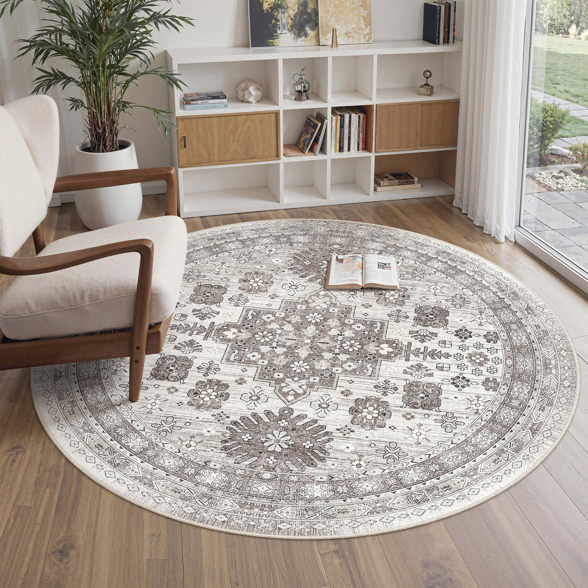 zesthome 5x7 Area Rugs for Living Room,Large Washable Rug,Orange