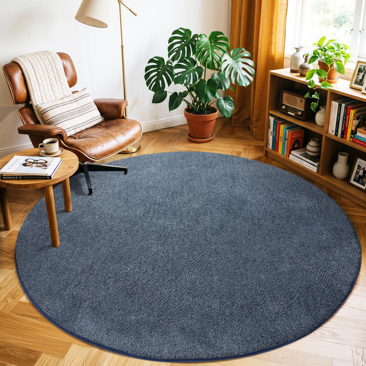 4x6 Black Area Rugs for Living Room, Non-Shedding Memory Foam Carpet