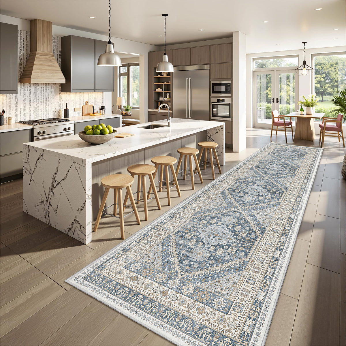 4x6 Area Rugs for Living Room, Non Slip Rugs for Bedroom, Beige