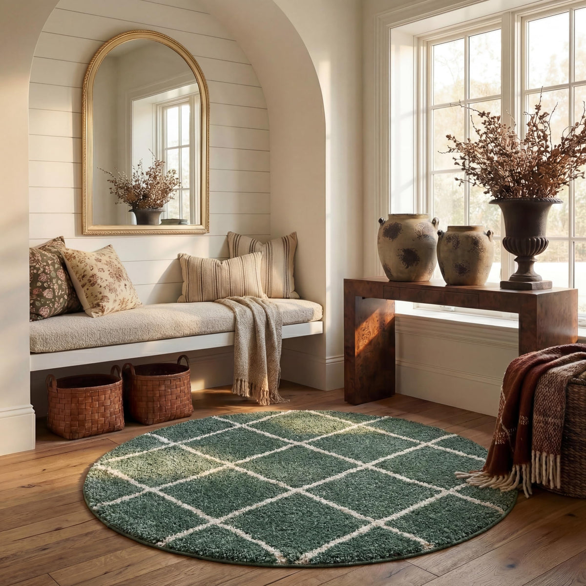 SAFAVIEH Hudson Shag Accent Rug 3'x5', Soft Plush Grey & Beige SGH281J