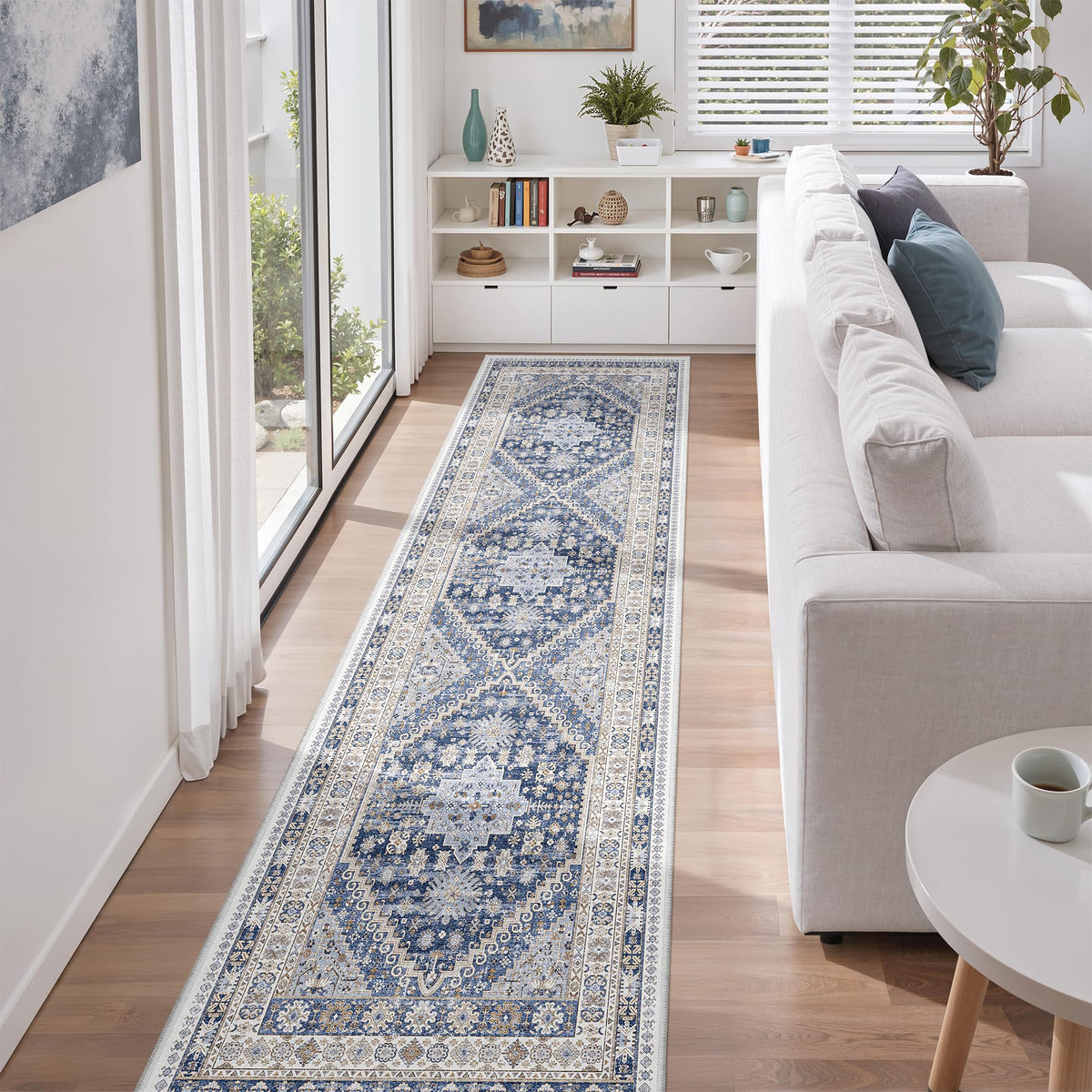 zesthome 5x7 Area Rugs for Living Room,Large Washable Rug,Orange