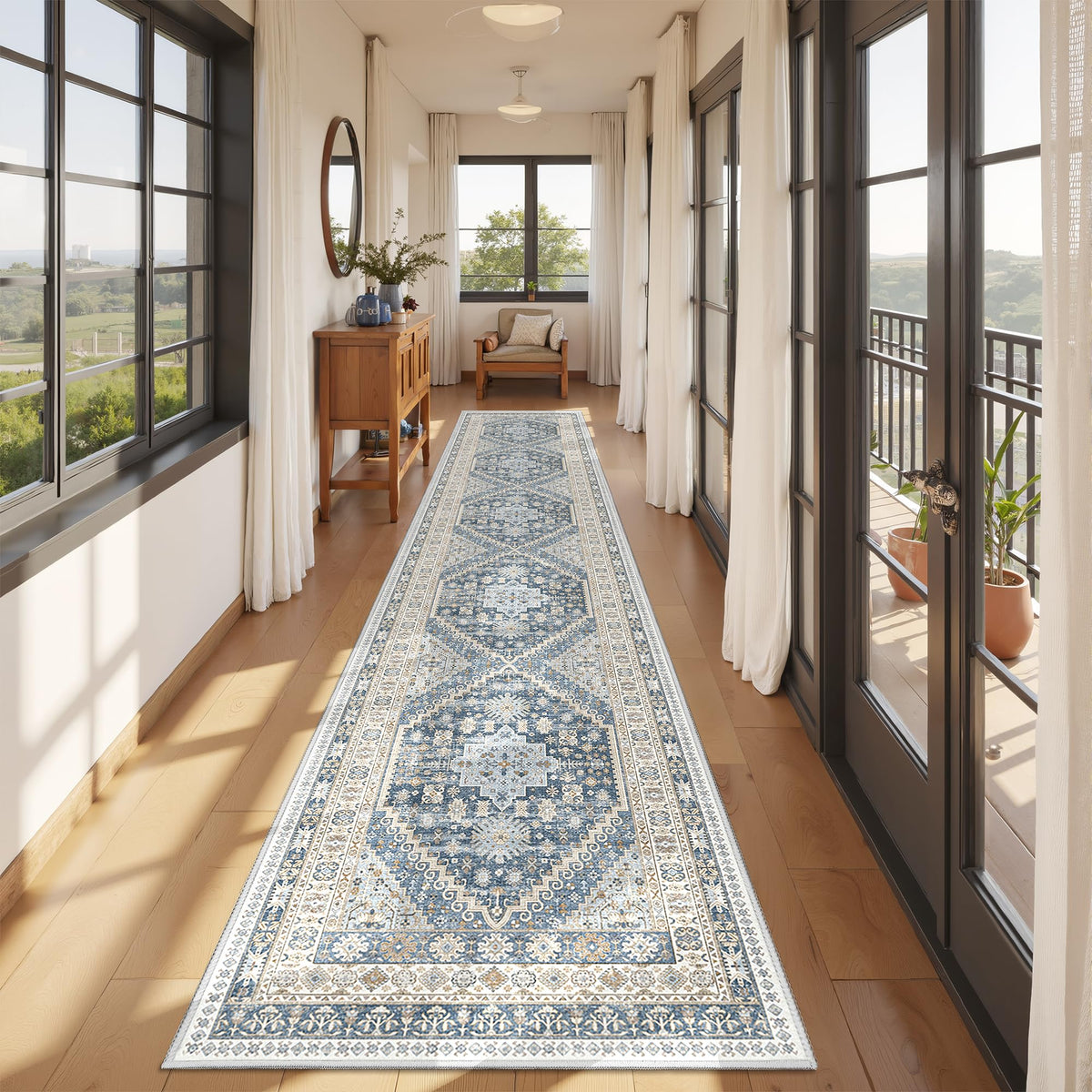 4x6 Area Rugs for Living Room, Non Slip Rugs for Bedroom, Beige