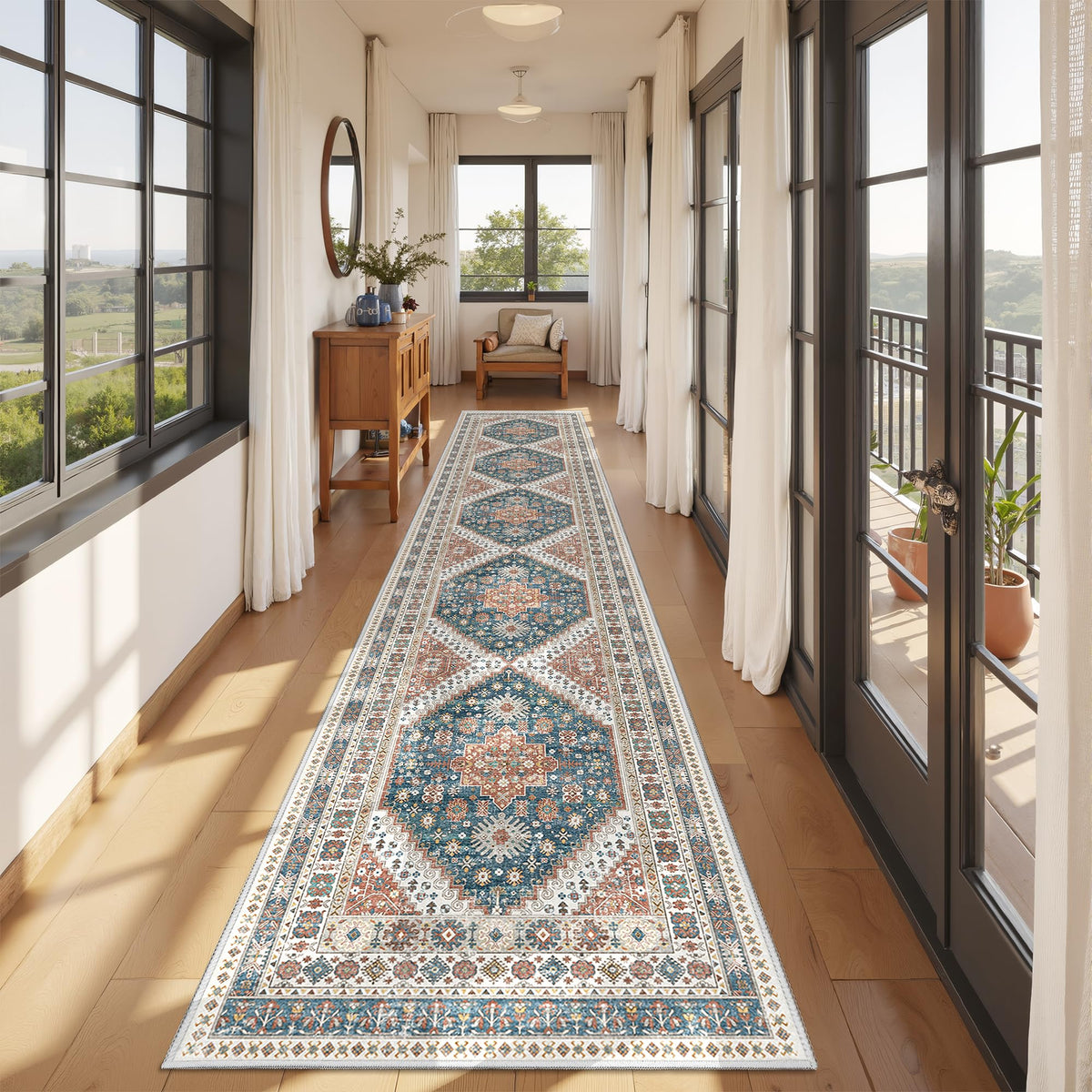 4x6 Area Rugs for Living Room, Non Slip Rugs for Bedroom, Beige