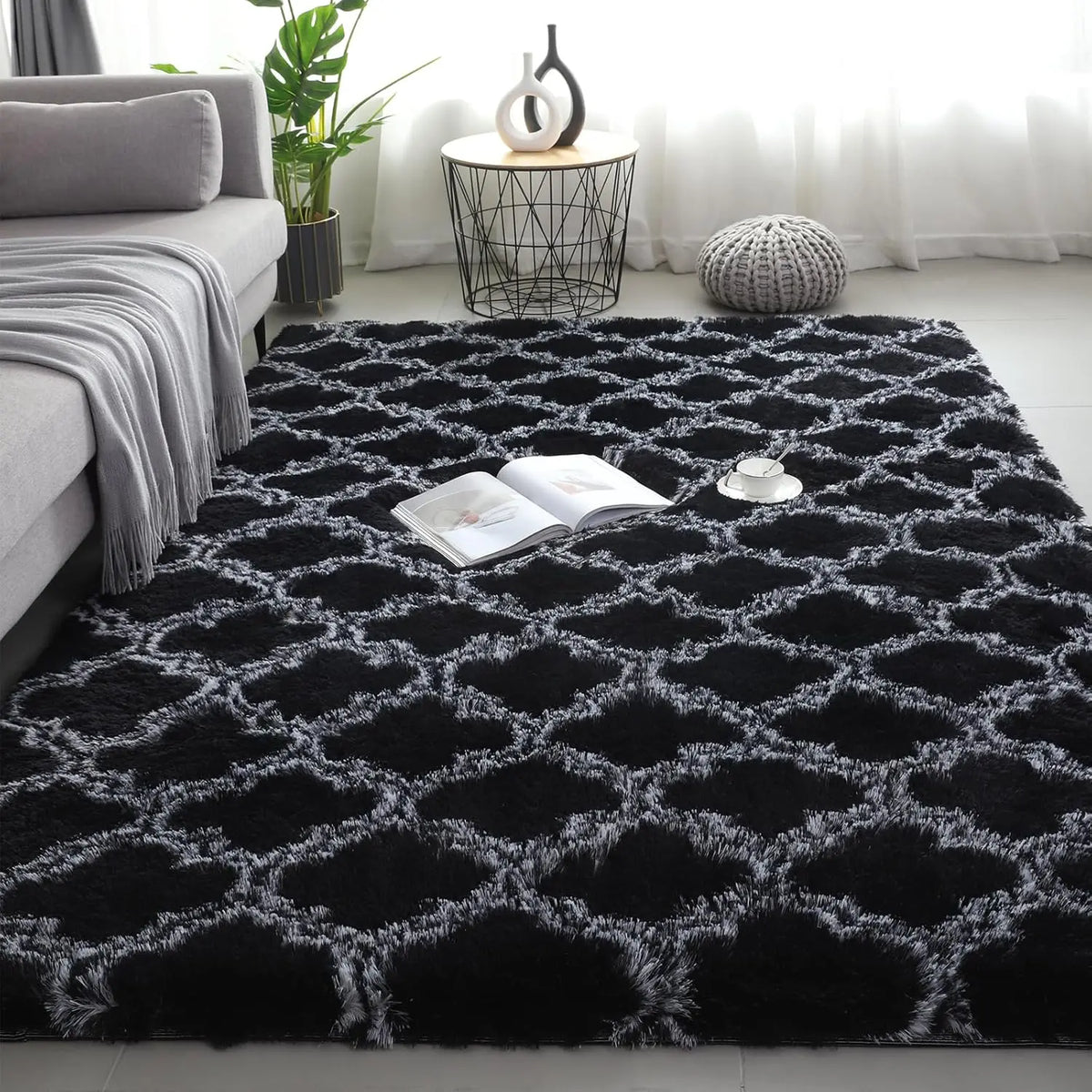 Shag Area Rugs for Bedroom & Living Room, Ultra Soft Fluffy Area Rugs for Dorm, Indoor Carpets, Nursery Rugs for Kids, Home Decorative Rugs