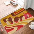 Bob's Burgers Belcher Family Silhouette Print Rug - Retro 70s Art, Abstract Geometric, Polyester Blend, Anti-Slip Back, Soft, Home Interiors Vanities Kitchen/Bathroom Mat - Funny Gift for Apartment Residents summerwins, Retro Art