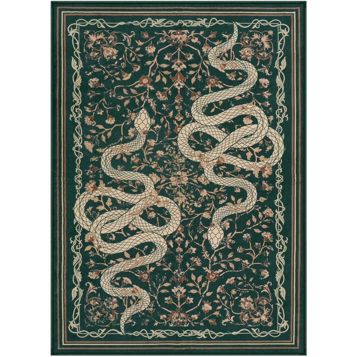 Lahome Washable Area Rug Large Snake Living Room Rugs, Soft Rug for Bedroom, Non-Slip Indoor Carpet for Dining Room Home Office