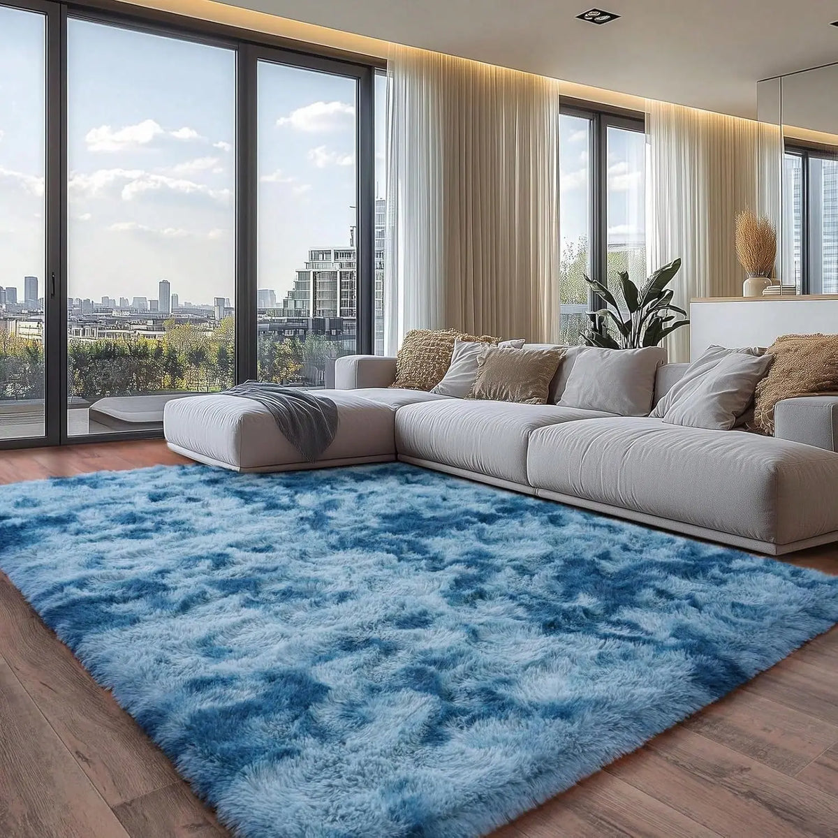 AILYEI Soft Shag Rugs For Bedroom, Burgundy Red Fluffy Shaggy Rugs For Living Room Nursery, Luxury Modern Plush Carpet Girls Boys Kids Room Dorm Indoor Home Decor, Upgrade Non-Slip